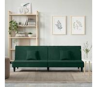 HEFZGDB Sofá cama de terciopelo verde oscuro con respaldo ajustable y marco robusto para la noche de invitados y la comodidad diaria del asiento, cómodo acolchado y cómodos cojines