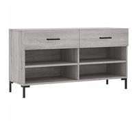 HEFZGDB Zapatero gris Sonoma 102 x 35 x 55 cm, de material de madera, armario multiusos pequeño zapatero para baño, estante pequeño para zapatos, estrecho para dormitorio, salón, vestíbulo