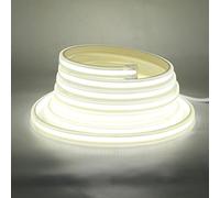 HEGEHE Flexible Tira de LED COB 220V con Cable de Alimentación, 288 LED/m Luz de Cuerda de Alto Brillo, Cada Corte de 50cm, IP65 Impermeable (Blanco Frio,5M)