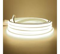 HEGEHE Tira de LED COB 24m, Flexible Tiras de Neón 220V con ON/OFF Cable de Alimentación, Cada Corte de 50cm, 288LEDs/m Blanco Natural Luz de Cuerda de Alto Brillo para decoración de Navidad