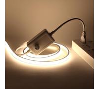 HEGEHE Tira de LED COB Regulable, 220V 288LEDs/M Super Cinta LED de Neón, Cinta luminosa Flexible FCOB LED Tira de Luz para Navidad,Vacaciones,Decoración de Interiores e Iluminación(Blanco Natural,5M)