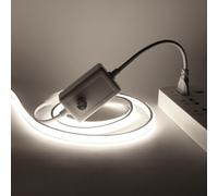 HEGEHE Tira de LED COB Regulable, 220V 288LEDs/M Super Cinta LED de Neón, Cinta luminosa Flexible FCOB LED Tira de Luz para Navidad,Vacaciones,Decoración de Interiores e Iluminación(Blanco Frio,9M)