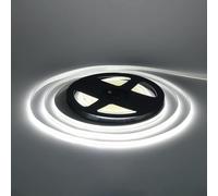 HEGEHE Tira de luz LED COB Regulable, DC5V 5m 320LEDs/M Tira de luz blanca flexible no impermeable con regulación táctil USB para iluminación de fondo en Navidad, Salones y Fiestas (FPCB:5MM)
