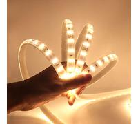 HEGEHE Tira LED Doble Fila 20m, 220V SMD 2835 120LEDs/m Tira Flexible Superbrillante, IP65 Impermeable, Tira de luz LED Blanca Cálida con interruptor para Navidad, Bodas, Dormitorios y Armarios