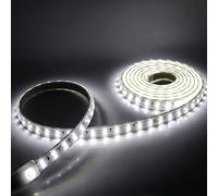 HEGEHE Tira LED Doble Fila 2m, 220V SMD 2835 120LEDs/m Tira Flexible Superbrillante, IP65 Impermeable, Tira de luz LED Blanco Frio con interruptor para Navidad, Bodas, Dormitorios y Armarios