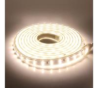 HEGEHE Tira LED Doble Fila 4m, 220V SMD 2835 120LEDs/m Tira Flexible Superbrillante, IP65 Impermeable, Tira de luz LED Blanco Natural con interruptor para Navidad, Bodas, Dormitorios y Armarios