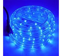 HEGEHE Tubo de luz LED para exterior, 36 LEDs/m LED de 220V LED para interior, tubo fluorescente para exteriores, luces LED impermeables, para terraza, decoración de fiesta (Azul, 20m)