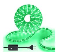 HEGEHE Tubo de luz LED para exteriores, 36LEDs/m, 220V, Manual de 8 Funciones, Verde Tubo Fluorescente para resistente al agua, para Navidad, Terraza, Salón, Fiesta(6m)