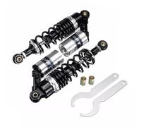 Hegeiisy Amortiguador de aire universal para motocicleta, 280 mm, 280 mm, 11 pulgadas, 7 mm, suspensión trasera ATV Quad Scooter Dirt Bike para CBR600 CBR400 CB500 YZF XC EXC XCF (negro plateado)
