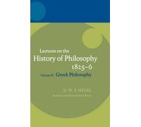 Hegel: Lectures on the History of Philosophy 1825-6 (Tapa dura) Hegel Lectures