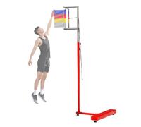 HEGGMKK Probador De Salto Vertical Ajustable, Altura: 170-360 Cm, Marcadores De 1 Cm De 4 Colores, Herramienta De Medición De Salto, con Varilla De Reinicio Telescópica,Red