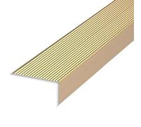 HEHEH Protector de Borde de Escalera de Aluminio Dorado - Borde Antideslizante de 89 cm for Uso en Interiores y Exteriores(WxH 10x2cm)