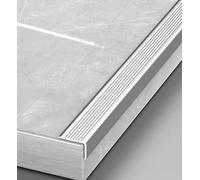HEHEH Tiras de Borde de Escalera Antideslizantes de aleación de Aluminio - Protectores de peldaños de Seguridad Impermeables for Todo Tipo de Superficies - 1 Pieza(Grey,L 90cm)