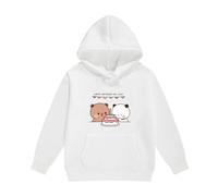 heheli Kawaii Bubu Dudu Happy Birthday My Love - Sudadera con capucha y pantalones para niños y niñas, 2 piezas, para niños y niñas, blanco, 160
