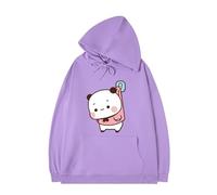 heheli Kawaii Panda Bear Hug Bubu And Dudu Hug - Sudadera divertida para el día de San Valentín, Morado-6, XXL