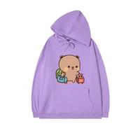 heheli Kawaii Panda Bear Hug Bubu And Dudu Hug - Sudadera divertida para el día de San Valentín, Morado-9-2, XL