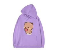 heheli Kawaii Panda Bear Hug Bubu And Dudu Hug - Sudadera divertida para el día de San Valentín, Morado-1, M