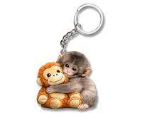 Hehimin Protect Punch The Monkey - Llavero de acrílico colgante para mochila, monedero, llaves de coche, regalo, 1 unidad, /