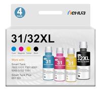 hehua 31 32XL - Botella de tinta de repuesto para HP 31 32XL 32 XL compatible con HP Smart Tank 5101 7602 5000 7301 6001 Plus 651 551 GT-5810 GT-5820 GT-5822 recambio de tinta de impresora (paquete de