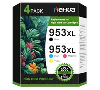 hehua 953XL Cartuchos Compatible para HP 953 XL Cartuchos 953XL (4PK) | Compatible para HP OfficeJet Pro 7740 8715 8710 8718 8725 8728 8210 7730 7720 8740 8730 8720（1Negro,1Cian,1Amarillo,1Magenta）