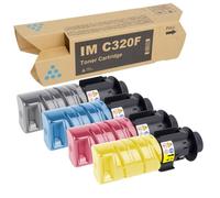 hehua IM C320F Cartuchos de tóner compatibles con Ricoh IMC320F 842726 842727 842728 842729 Cartucho de tóner para Ricoh IM C320F MC320FW PC375 impresora BK/C/M/Y de repuesto Combo 4 unidades