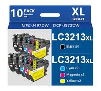 hehua LC-3213 LC3211 Cartuchos de Impresora Compatibles para Brother LC3213 Cartuchos de Impresora LC 3211 para Brother MFC-J497DW MFC -J491DW DCP-J572DW DCP-J772DW DCP-J774DW MFC-J890DW MFC-J895DW