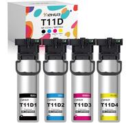 hehua T11D Cartuchos de Impresora T11D1-T11D4 Compatible para Epson T11D1