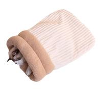 Hehuo Cat Winter Sleeping Bag, Cat Sleeping Bag For Indoor Cats, Soft Plush Large Cat Sack Self Warm Cat Bed For Indoor, 360° Wrap Comfortable Pet Sack (M,White)