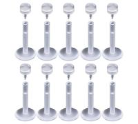 Heiat - 10 piezas de piercing de labio flexible de color blanco transparente para labio y nariz de 6/8/10/12 mm, joyería de labio para mujer, 8 mm