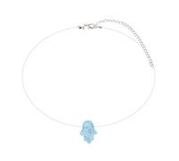 [Heiat] Gargantilla simple y transparente de línea de pesca, exquisita cadena de clavícula, invisible de ópalo de mano, collar para niñas y mujeres