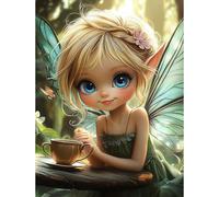 HEIBAGO 5D Diamond Painting Hada Cuadro Diamante Completo, Diamond Art Kit para Adultos Niños, Rhinestones Bordado Punto de Cruz DIY Decoración Hogar 30x40cm
