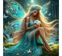 HEIBAGO 5D Diamond Painting Hadas, Paisaje Completo Taladro Juegos de Pintura de Diamantes para Adultos Principiantes, DIY Cruz Bordado Arte Diamante Arte Cuadros para Decoración de Pared del Hogar 30