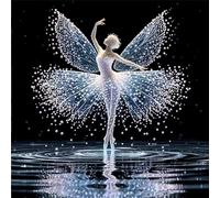 HEIBAGO Diamond Painting Adulto, 5D Chica Danza Diamante Painting Completo Diamante Kit Diy Bordado Diamante Rhinestone Punto De Cruz Cristal Painting Para Pared Decoración 30 X 30 cm