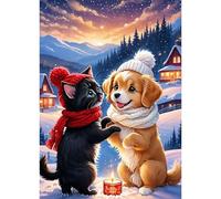 HEIBAGO Diamond Painting para Adultos Gnomos Navideños, DIY Pintura Diamante Navideños, 5D Completo Diamante Pintura Cuadros de Diamantes Bordado Punto de Cruz Kits para la decoración 30X30cm