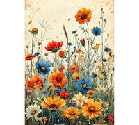HEIBAGO Pintura de Diamantes para Adultos, 5D Bricolaje Flor Diamond Painting Kit, Ejercicio Completo Punto de Cruz Bordado Paisaje Dibujos Con Diamantes Para Hogar Decoració 30x40cm