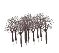 HEIBTENY 10 piezas de árboles marchitos modelo a escala HO 11 cm plástico invierno paisaje accesorios para diseños ferroviarios mesa de arena arquitectura diorama y decoración de tren