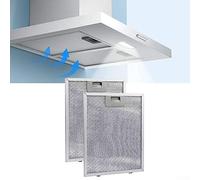 HEIBTENY 2 filtros de rejilla metálica para campanas extractoras, filtros de grasa con rejilla metálica para campanas extractoras (320 x 260 mm)