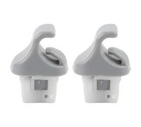 HEIBTENY 2 soportes de clip para visera solar para Honda Accord 2008-2012, color beige y gris, soporte de plástico para reemplazar 88217-TA0-A01ZA A01ZB A02ZB interior fácil de instalar (gris)