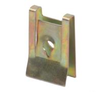 HEIBTENY 20 clips de metal tipo U de resorte de tono bronce de 6 mm para tornillo de espiga de panel de puerta de automóvil, sujetadores de burlete interior de automóvil, kit de herramientas con