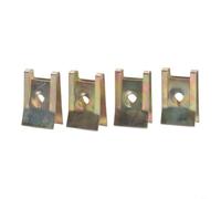 HEIBTENY 20 clips de metal tipo U de resorte de tono bronce de 6 mm para tornillo de espiga de panel de puerta de automóvil, sujetadores de burlete interior de automóvil, kit de herramientas con