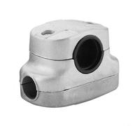 HEIBTENY 26/28 mm Abrazadera de agarre para desbrozadora, desbrozadora, pieza de repuesto para la abrazadera de mango rota de cortacésped de 60 x 89 mm/2,4 x 3,5 pulgadas gris (26 mm)