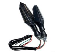 HEIBTENY 2x Luces Giro Motocicleta ABS Negro 2x Luces Giro Motocicleta | IP68 impermeable, ámbar , visible, plástico ABS , lluvia o barro