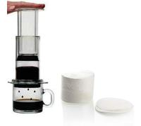 HEIBTENY 350 filtros de café de papel para papel AeroPress de repuesto redondos para cafetera espresso de 64 cm de diámetro, discos blancos para uso doméstico y de oficina