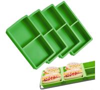 HEIBTENY 4 separadores de bandeja de silicona para liofilizador mediano Harvest Right, moldes reutilizables para liofilización organizada, aptos para lavavajillas, soportes verdes para almacenamiento