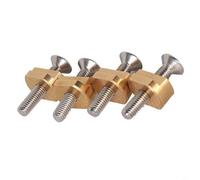 HEIBTENY 4 tuercas en T de montaje para tabla de surf, tornillos de lámina de acero inoxidable para deportes acuáticos, kit de fijación de rosca de 6 mm, sistema de riel de 4 pernos compatible con la