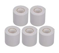 HEIBTENY 5 rollos de cinta de sellado de tuberías de PVC, 4,1 cm x 10 m, vendaje aislante de aire acondicionado, envoltura ignífuga, para tubos de cobre y bridas de cables, color blanco