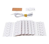 HEIBTENY 50 chips LED con filtro de lente óptica 3 V/6 V kit de reparación de retroiluminación para TV LED de 32 a 65 pulgadas, diodos de emisión de luz uniforme de alto brillo para mantenimiento de
