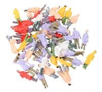 HEIBTENY 50 figuras pintadas para trenes modelo a escala HO 1:87, personas de plástico ABS para diseños ferroviarios, plataformas de estación y escenas callejeras, estilos mezclados aleatorios para