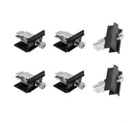 HEIBTENY 6 soportes de montaje para panel solar, extremo de aleación de aluminio y abrazaderas, para módulos enmarcados de 30 a 45 mm, kit de instalación ajustable, para jardín de techo RV