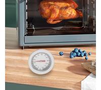 HEIBTENY Acero inoxidable, para termómetro puntero dial 0-120 ° C rosca M10, para barbacoa, parrilla de carbón, sopa, leche, café, espuma, plata, 54 mm